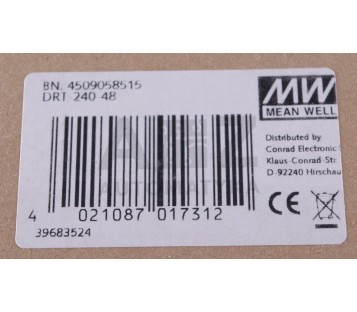 MW MEAN WELL DRT-240-48 DRT24048  ! NEW !