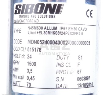 SIBONI SERVOMOTORS ND N45M630 ALLUM MDN052400040002-0000000005 515178
