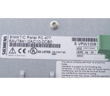 SIEMENS PANEL PC 447 6AV7841-0AC10-0CB0 6AV78410CA100CB0 TOUCH GLASS NOT WORKING