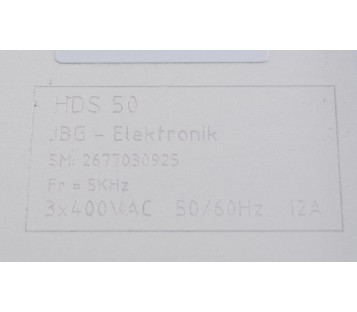JBG ELEKTRONIK HDS 50 HDS50 