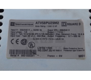 TELEMECANIQUE ATV58PU29M2 