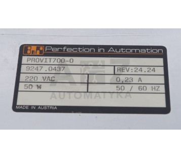B&R PROVIT 700  PROVIT700-0 PROVIT7000 REV. C0 9247.0437