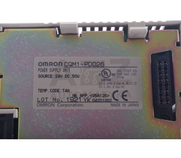 OMRON POWER SUPPLY UNIT CQM1-PD026   CQM1PD026 