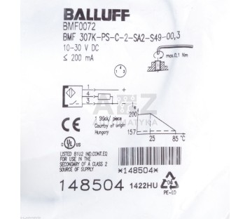 BALLUFF BMF0072 BMF 307K-PS-C-2-SA2-S49-00,3  BMF 307KPSC2SA2S49003 1485 ! NEW !