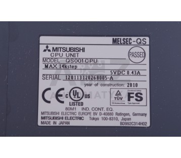 MITSUBISHI CPU UNIT QS001 CPU QS001CPU MAX 14KSTEP