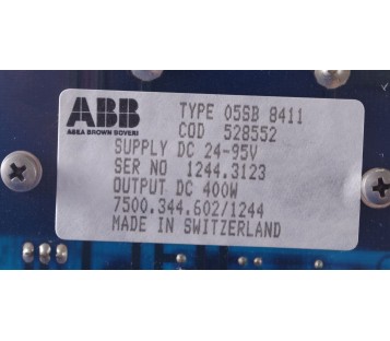 ABB AXODYN BRAKING MODULE 05SB 8411 05SB8411 528552 
