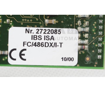 PHOENIX CONTACT 2722085 IBS ISA FC/486DX/I-T  IBSISAFC/486DX/I-T  IBSISAFC486DXI