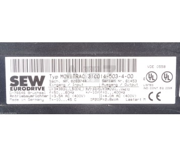 SEW MOVITRAC 31C014-503-4-00  31C014503400 8263744