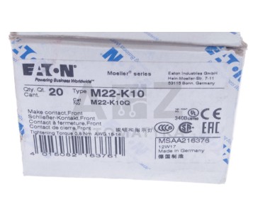 EATON MOELLER M22-K10 M22K10  ! 2PCS ! NEW !