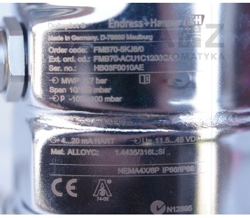 ENDRESS + HAUSER DELTAPILOT S FMB70-5KJ8/0 Hydrostatic level measurement ! NEW !