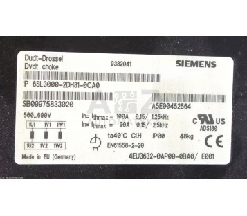 SIEMENS 6SL3000-2DH31-0BA0 6SL3000-2DH31-0CA0 SINAMICS VOLTAGE PEAK LIMITER !NEW