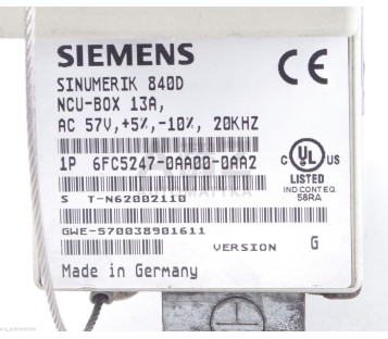 SIEMENS SINUMERIK 840D 6FC5247-0AA00-0AA2  6FC52470AA000AA2