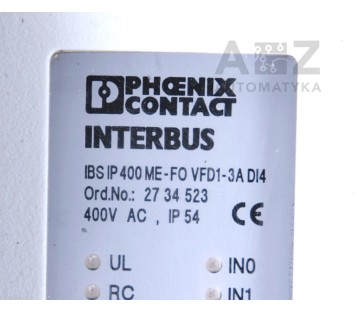 PHOENIX CONTACT IBS IP 400 ME-FO VFD1-3A DI4 2734523 IBSIP400MEFOVFD13ADI4