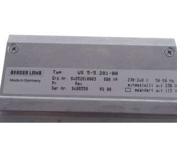 BERGER LAHR WS 5-5.281-00 WS5-5.281-00 WS5528100 64652810003 