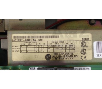 ALLEN BRADLEY: 1336T-B040-AA-GT0  ( 1336TB040AAGT0 ) 52KVA 64,5A 0-400Hz