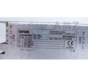 LENZE EZF3016A003 LINE FILTER RFI 391447