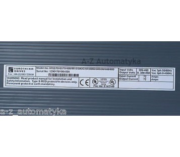 EUROTHERM DRIVES 620 VECTOR 620STD/0370/400/0010/UK/ENW 37/47kW 72A