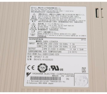 YASKAWA SGDV-120A05A SGDV120A05A 