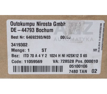BAUMER ITD 70 A 4 Y 2 1024 H NI H2SK12 S 65 11059569 101113957-001 ! NEW !