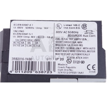 SIEMENS SIRIUS 3RB2016-1NB0 3RB20161NB0  3RB2016 1NB0  