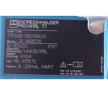ENDRESS + HAUSER PROWIRL 77 77FS25-EB019A00  77FS25EB019A00  ! NEW !