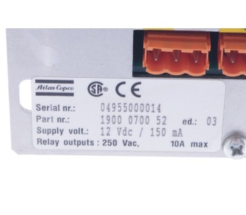 ATLAS COPCO 1900 0700 52 1900070052