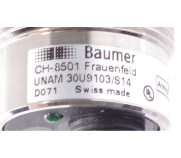 BAUMER UNAM 30U9103/S14  UNAM30U9103S14 Ultrasonic distance measuring sensor