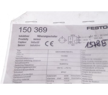 SICK SIEN-M5B-NS-S-L  SIENM5BNSSL FESTO 150369 ! NEW !
