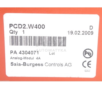 SAIA PCD2.W400 PCD2W400 PCD2 W400 ! NEW !