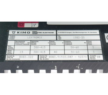 KIMO LEKTROMIK 15S2-25 15S225 8083.322 