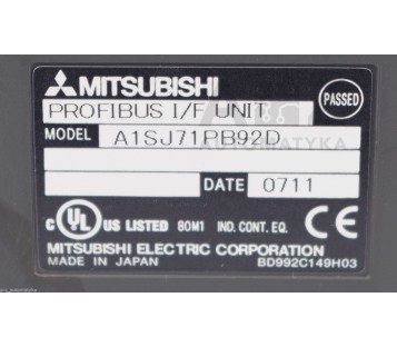 MITSUBISHI PROFIBUS I/F UNIT A1SJ71PB92D A 1SJ71PB92D