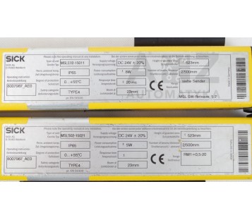 SICK MSLE02-15011 MSLE0215011 1 012 296 1012296 + MSLS02-15021