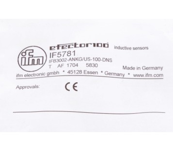 IFM EFFECTOR 100 IF5781 IFB3002-ANKG/US-100-DNS  IFB3002ANKGUS100DNS !NEW !