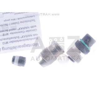 HARTING  HARAX M12-S FEMALE 4-POLE PLUG 21031112405 1720 A 372 R 09 ! NEW !