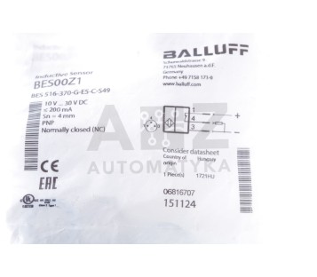 BALLUFF BES00Z1 BES 516-370-G-E5-C-S49  BES516370GE5CS49 ! NEW !
