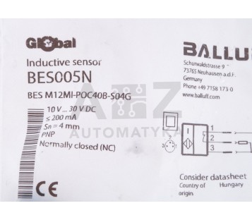 BALLUFF BES005N BES M12MI-POC40B-S04G  BESM12MIPOC40BS04G  ! NEW !