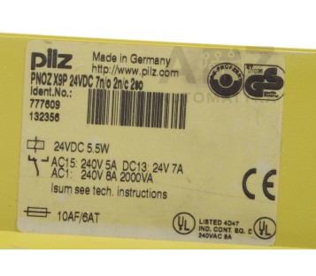 PILZ PNOZ X9P PNOZX9P 24VDC 777609