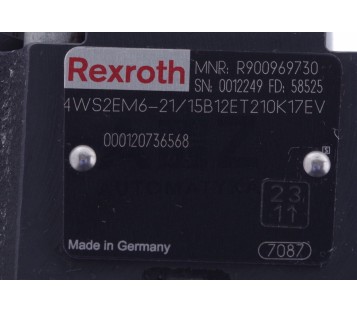 REXROTH 4WS2EM6-21/15B12ET210K17EV  4WS2EM62115B12ET210K17EV  R900969730 ! NEW !