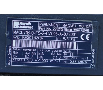 REXROTH: MAC071B-0-FS-2-C/095-A-0/S001  ( MAC071B0FS2C095A0S001 )