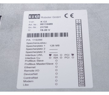 KUKA K C2 KC2 00115489  21730 