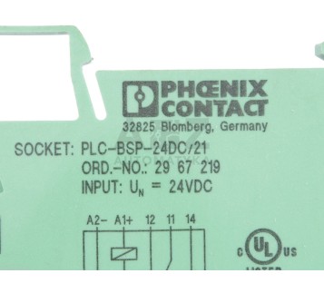 PHOENIX CONTACT PLC-BSP-24DC/21 PLC-BSP24DC21 2967219 ! 4PCS !