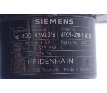 SIEMENS 1FT5066-0AG71-2-Z   1FT50660AG712Z + ROD 426B.016 6FC9-320-3 KK 00 