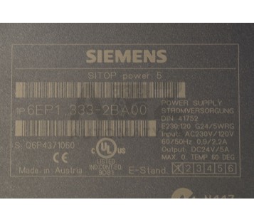 SIEMENS SITOP POWER 5 6EP1333-2BA00  6EP13332BA00 