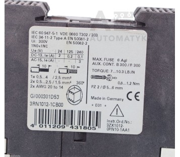 SIEMENS SIRIUS 3R 3RN1012-1CK00 3RN10121CK00 ! NEW !