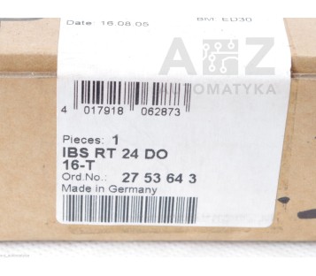 PHOENIX CONTACT IBS RT 24 DO 16-T IBSRT24DO16T 2753643 ! NEW !