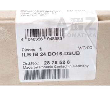 PHOENIX CONTACT ILB IB 24 DO16-DSUB ILBIB24DO16DSUB 2878528 ! NEW !
