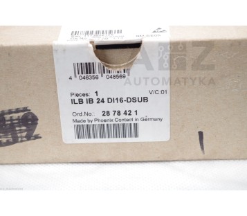 PHOENIX CONTACT ILB IB 24 DI16-DSUB ILBIB24DI16DSUB 2878421 ! NEW !