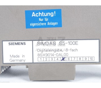 SIEMENS SIMDAS S5-100E DIGITALEINGABE 8-FACH 8SX9014-0AL0  8SX90140AL0