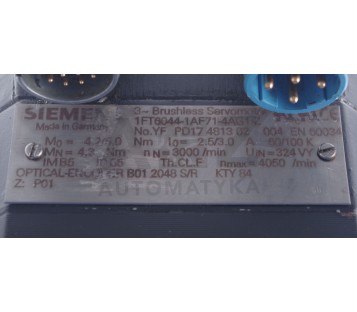 SIEMENS 1FT6044-1AF71-4AG1-Z 1FT60441AF714AG1Z 
