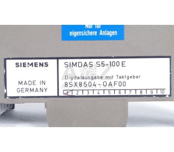 SIEMENS SIMDAS S5-100E DIGITALAUSGABE MIT TAKTGEBER 8SX8504-0AF00 8SX85040AF00